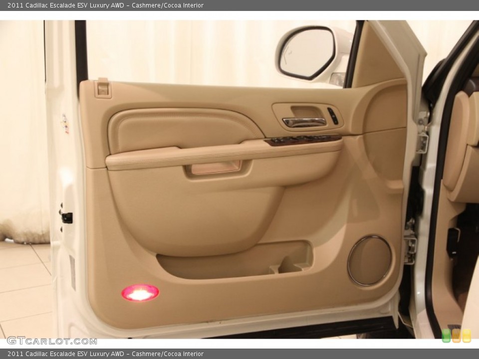 Cashmere/Cocoa Interior Door Panel for the 2011 Cadillac Escalade ESV Luxury AWD #108275318