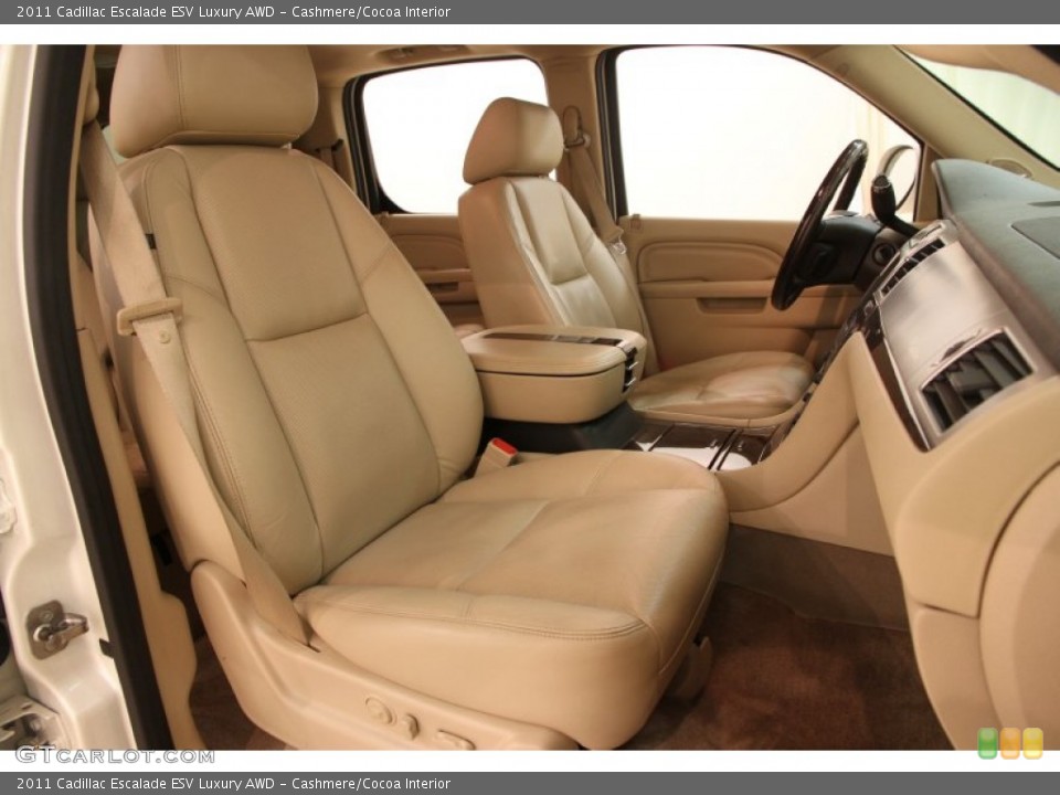 Cashmere/Cocoa Interior Front Seat for the 2011 Cadillac Escalade ESV Luxury AWD #108275513