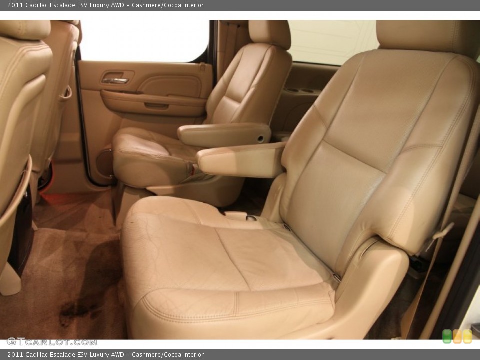 Cashmere/Cocoa Interior Rear Seat for the 2011 Cadillac Escalade ESV Luxury AWD #108275591