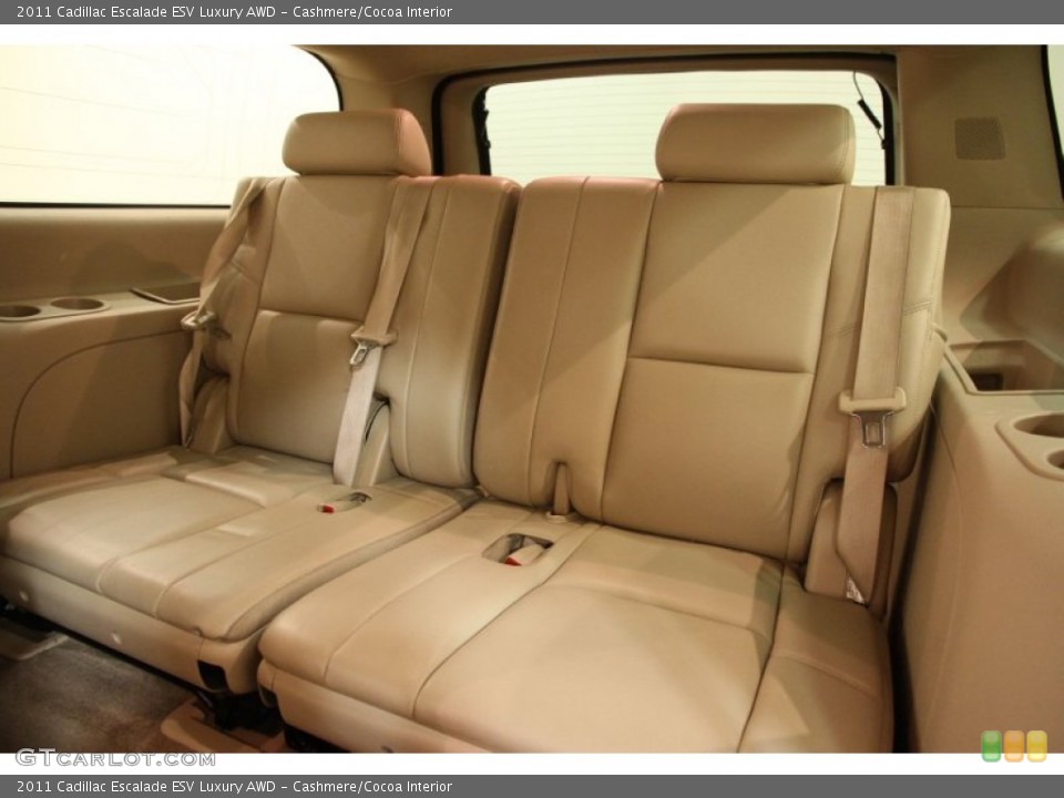 Cashmere/Cocoa Interior Rear Seat for the 2011 Cadillac Escalade ESV Luxury AWD #108275612