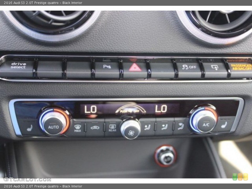 Black Interior Controls for the 2016 Audi S3 2.0T Prestige quattro #108277112