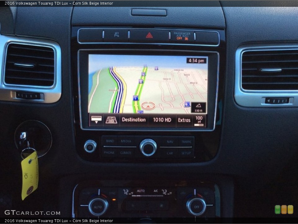 Corn Silk Beige Interior Navigation for the 2016 Volkswagen Touareg TDI Lux #108280739