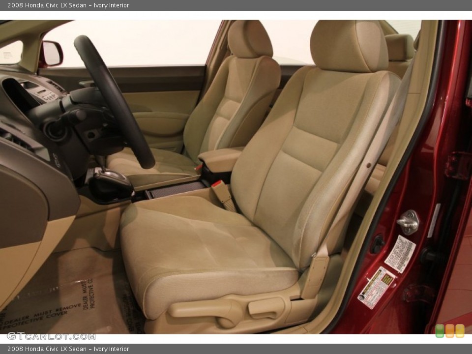 Ivory Interior Front Seat for the 2008 Honda Civic LX Sedan #108281819