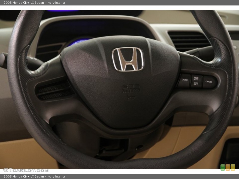 Ivory Interior Steering Wheel for the 2008 Honda Civic LX Sedan #108281837