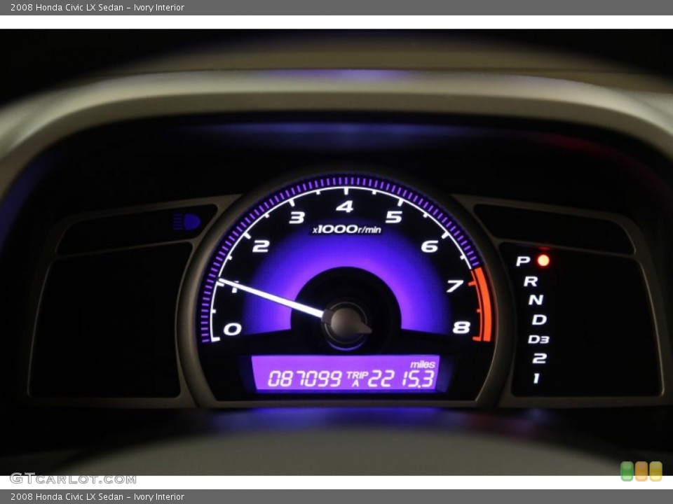 Ivory Interior Gauges for the 2008 Honda Civic LX Sedan #108281872