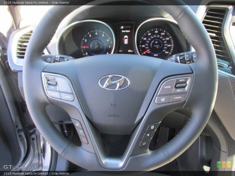 Gray Interior Steering Wheel for the 2016 Hyundai Santa Fe Limited #108291177