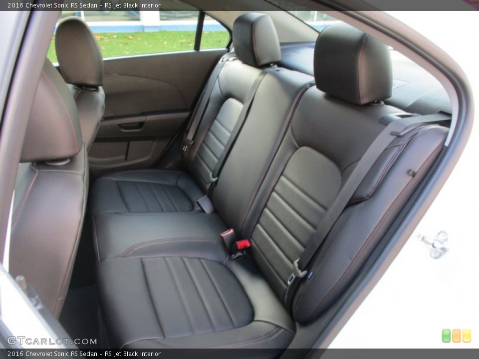 RS Jet Black Interior Rear Seat for the 2016 Chevrolet Sonic RS Sedan #108297812