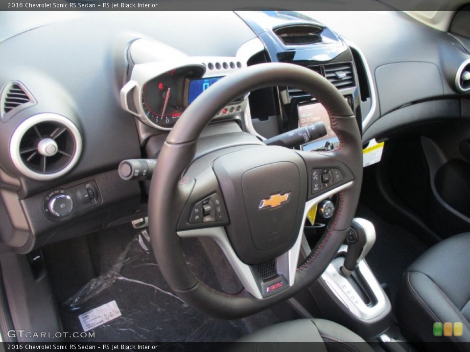 RS Jet Black Interior Steering Wheel for the 2016 Chevrolet Sonic RS Sedan #108297830