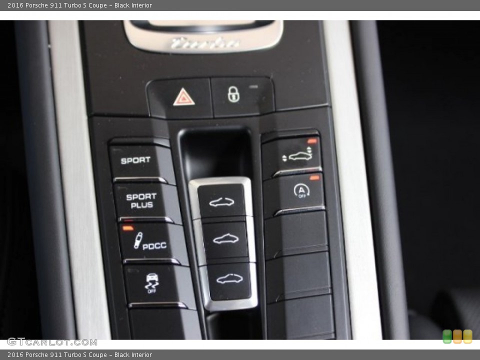 Black Interior Controls for the 2016 Porsche 911 Turbo S Coupe #108307281