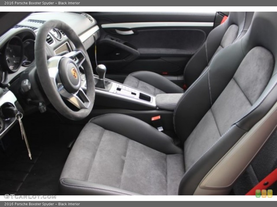 Black Interior Front Seat for the 2016 Porsche Boxster Spyder #108307926