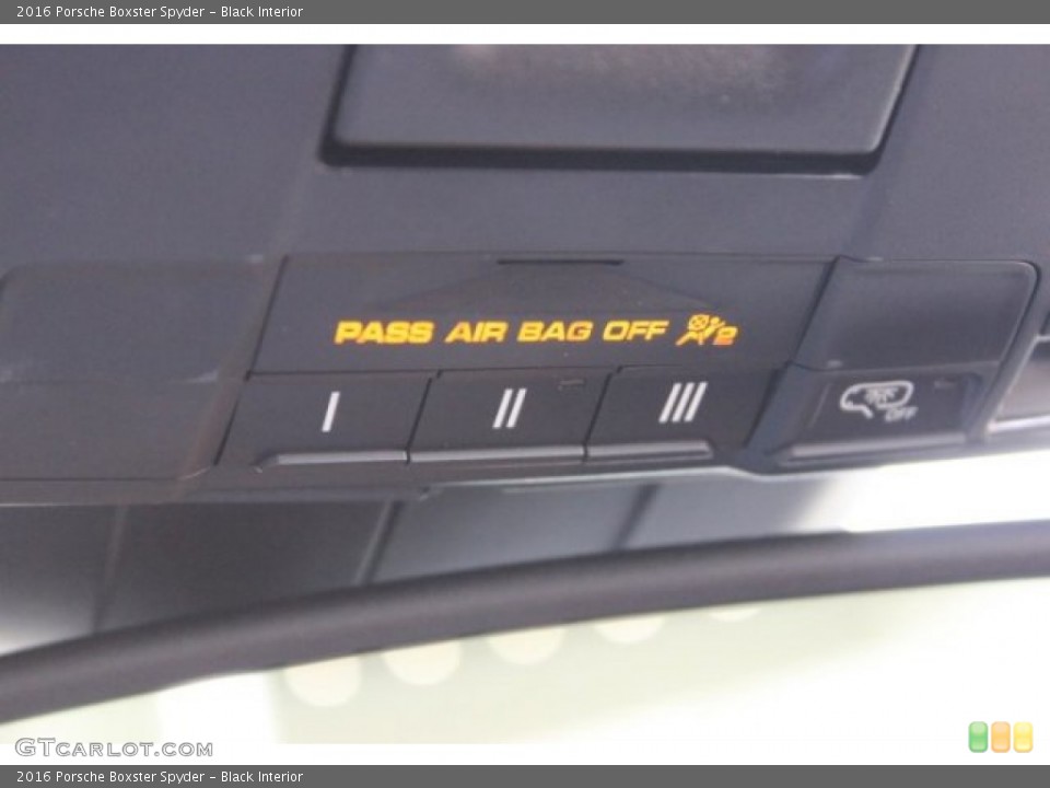 Black Interior Controls for the 2016 Porsche Boxster Spyder #108308076