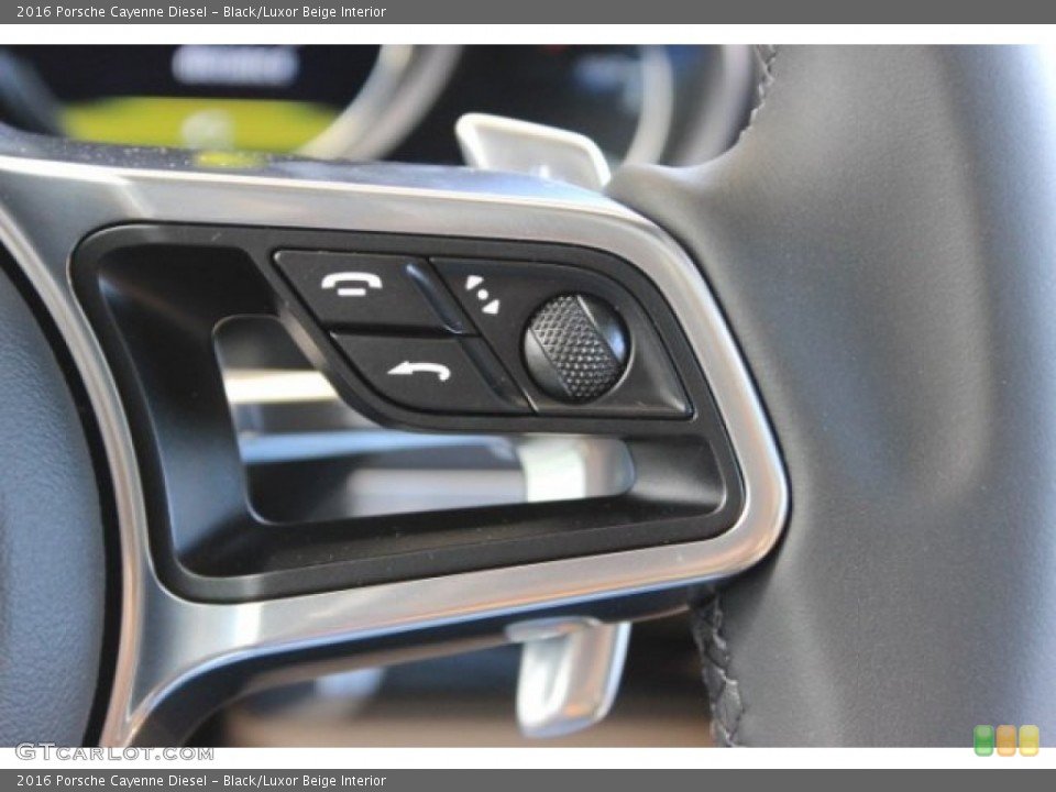 Black/Luxor Beige Interior Controls for the 2016 Porsche Cayenne Diesel #108309285