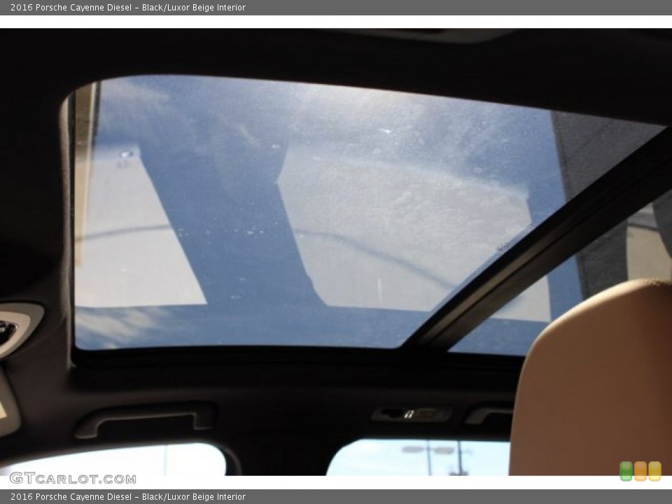 Black/Luxor Beige Interior Sunroof for the 2016 Porsche Cayenne Diesel #108309345