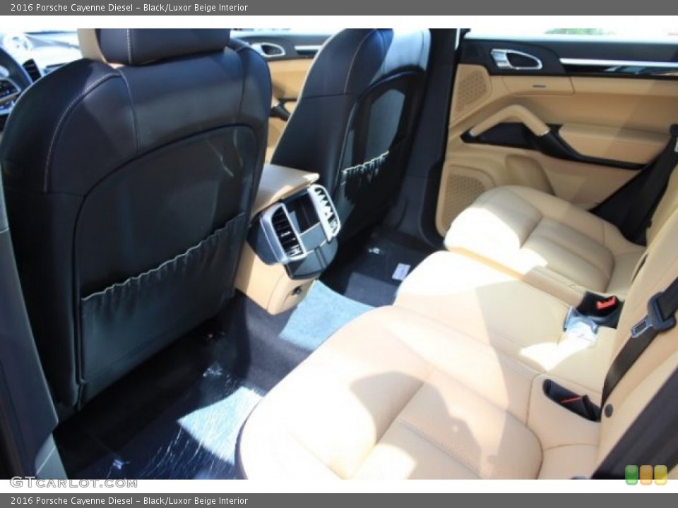 Black/Luxor Beige Interior Rear Seat for the 2016 Porsche Cayenne Diesel #108309375