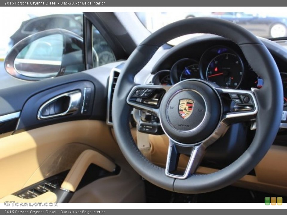 Black/Luxor Beige Interior Steering Wheel for the 2016 Porsche Cayenne Diesel #108309420
