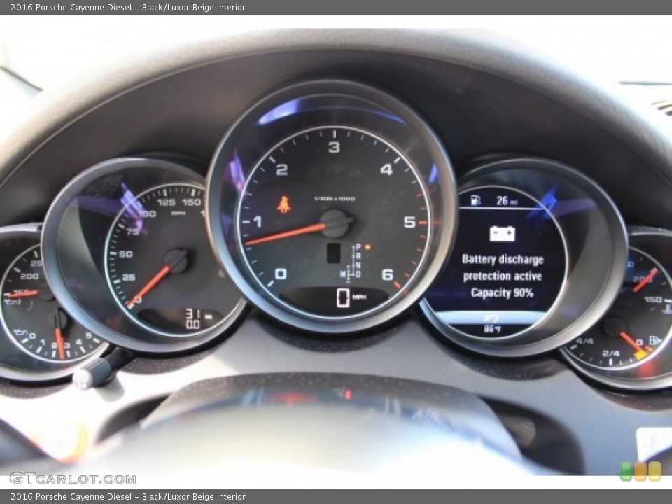 Black/Luxor Beige Interior Gauges for the 2016 Porsche Cayenne Diesel #108309537