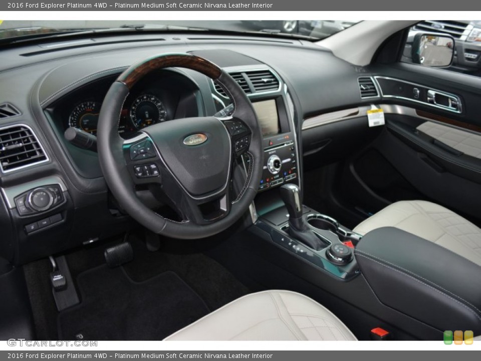 Platinum Medium Soft Ceramic Nirvana Leather Interior Prime Interior for the 2016 Ford Explorer Platinum 4WD #108313335