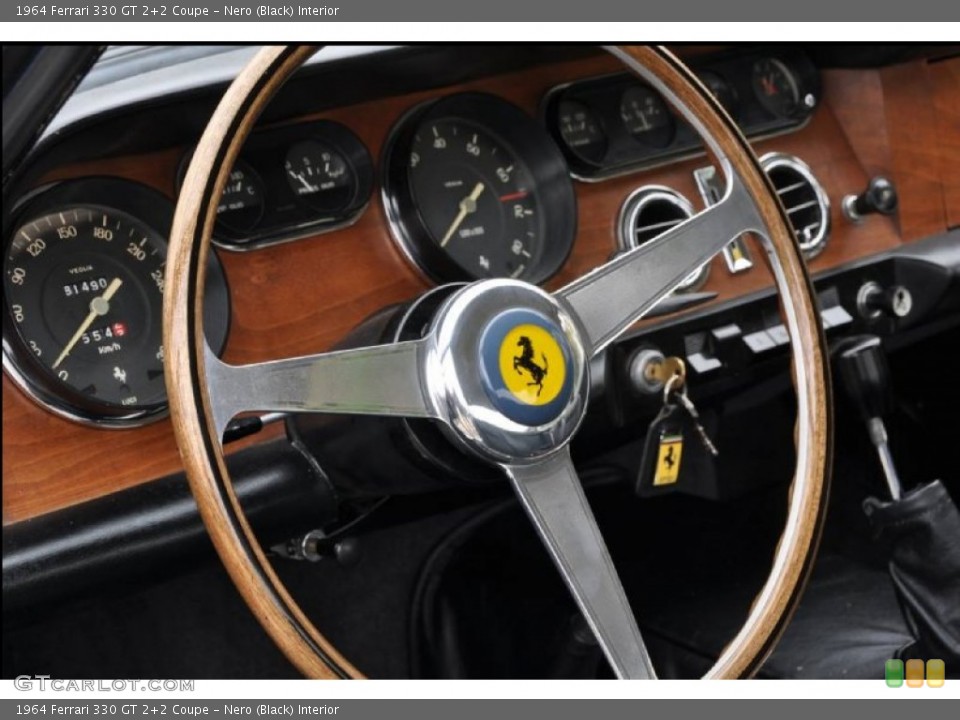 Nero (Black) Interior Steering Wheel for the 1964 Ferrari 330 GT 2+2 Coupe #108316572