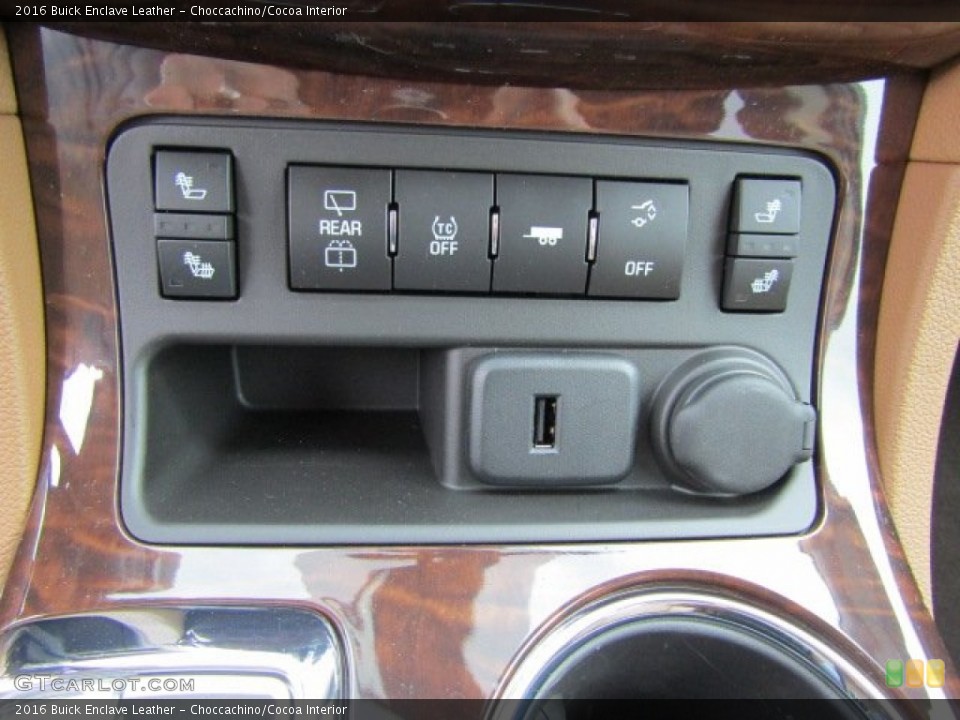 Choccachino/Cocoa Interior Controls for the 2016 Buick Enclave Leather #108316800