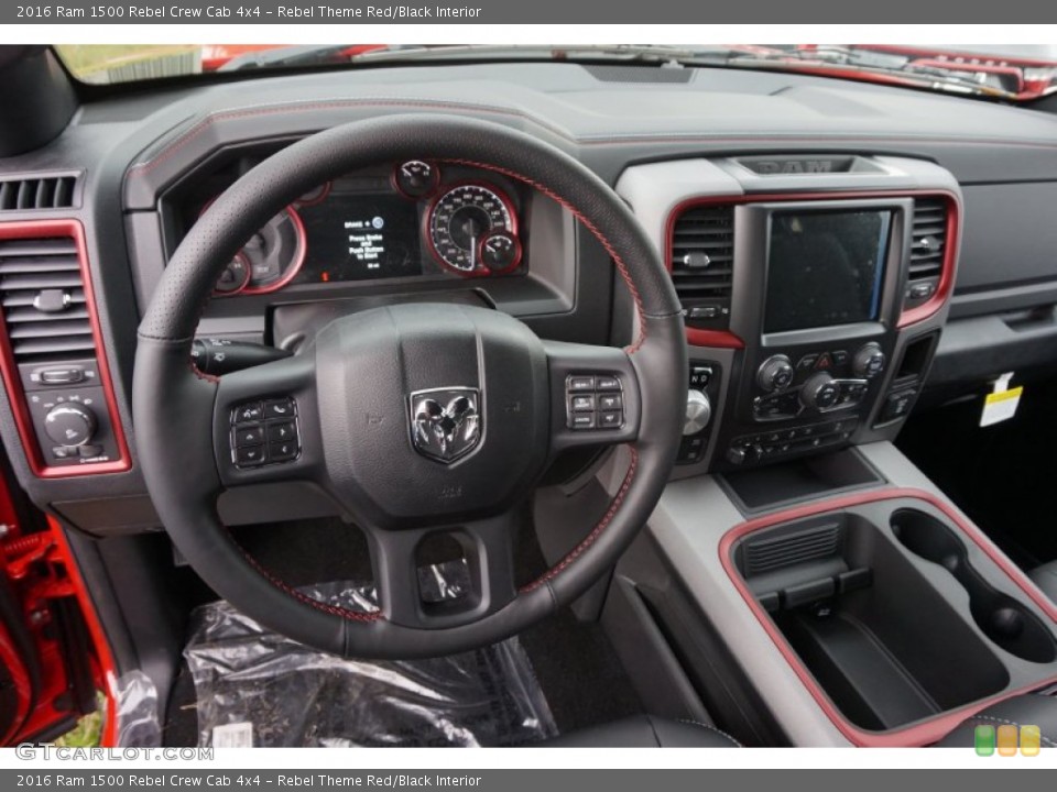 Rebel Theme Red/Black Interior Dashboard for the 2016 Ram 1500 Rebel Crew Cab 4x4 #108316803