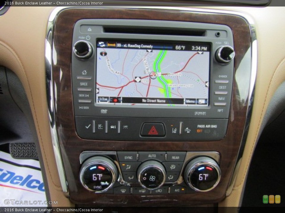 Choccachino/Cocoa Interior Navigation for the 2016 Buick Enclave Leather #108316812