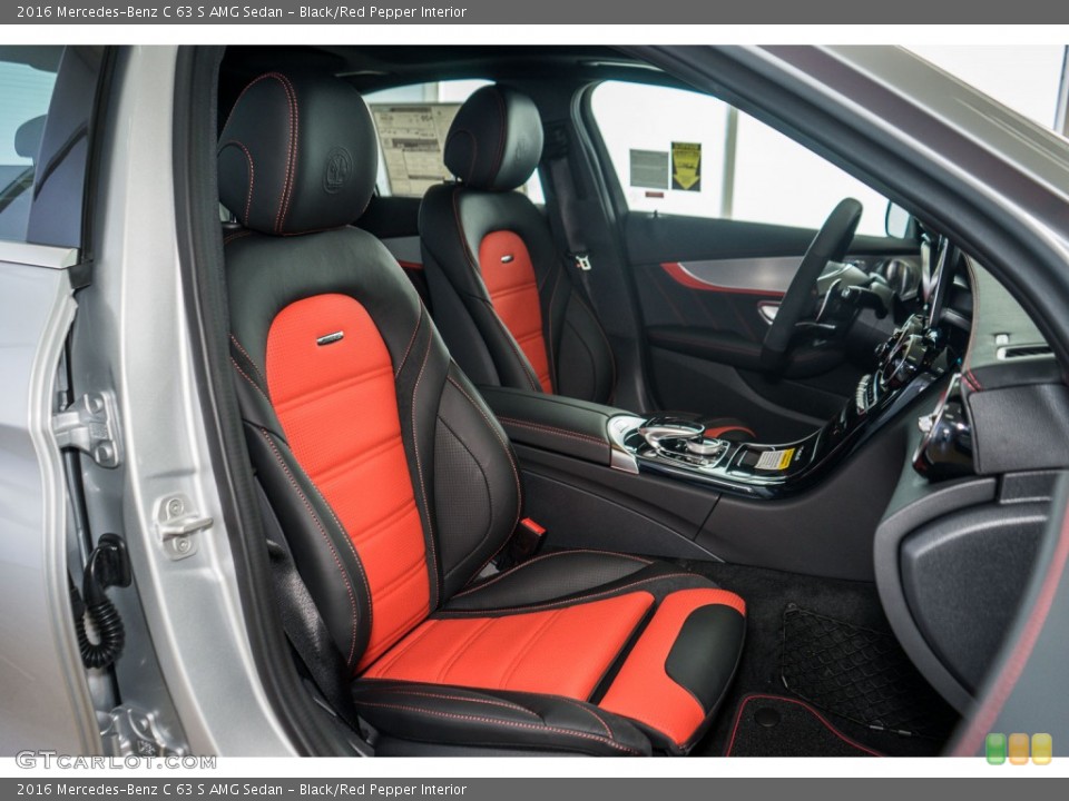 Black/Red Pepper Interior Photo for the 2016 Mercedes-Benz C 63 S AMG Sedan #108322404