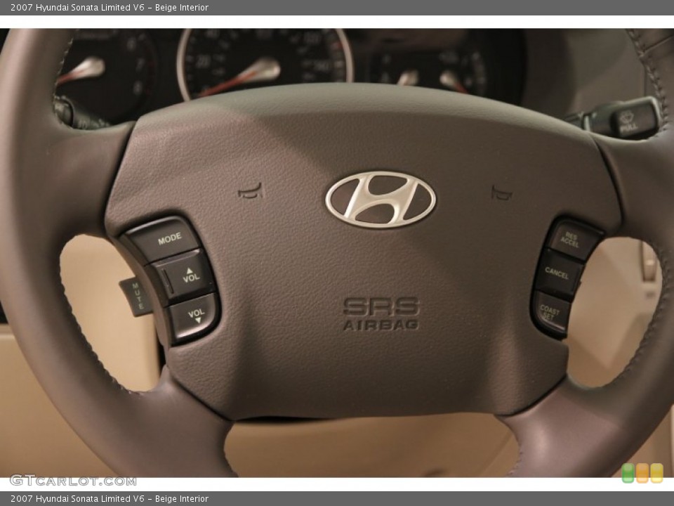 Beige Interior Steering Wheel for the 2007 Hyundai Sonata Limited V6 #108323951
