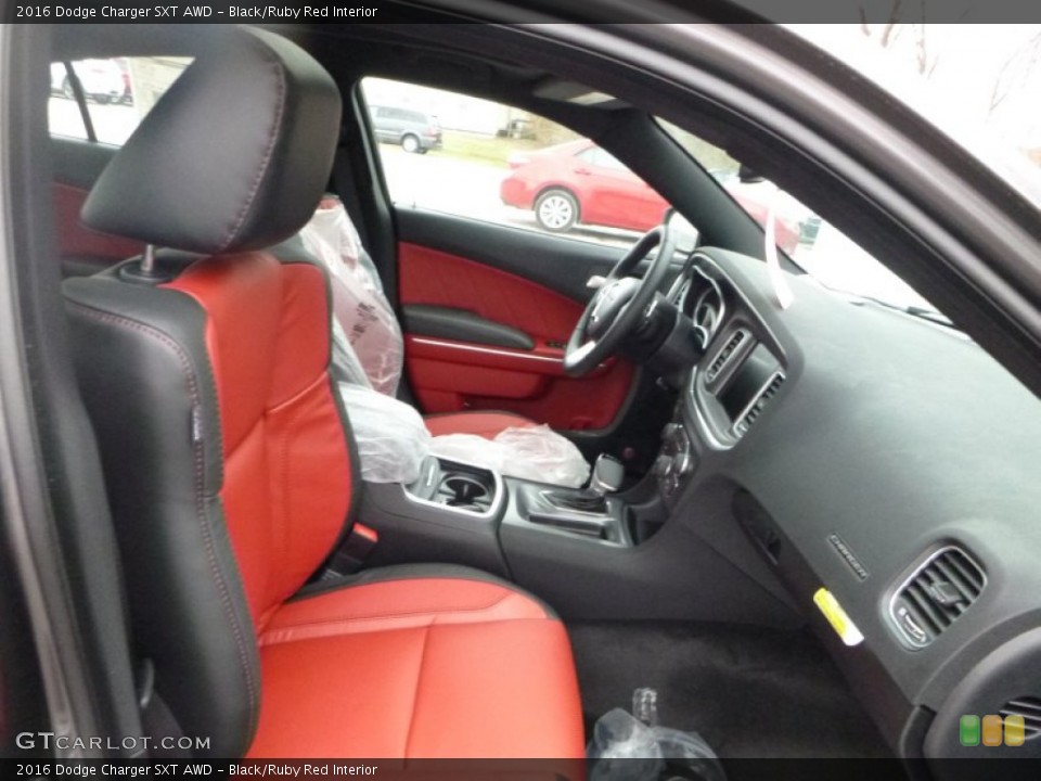 Black/Ruby Red 2016 Dodge Charger Interiors