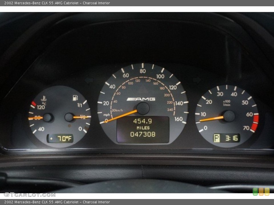 Charcoal Interior Gauges for the 2002 Mercedes-Benz CLK 55 AMG Cabriolet #108329523