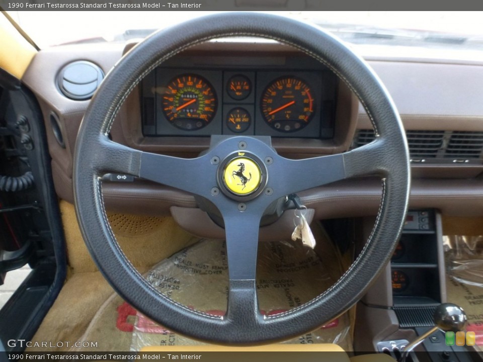Tan Interior Steering Wheel for the 1990 Ferrari Testarossa  #108347403