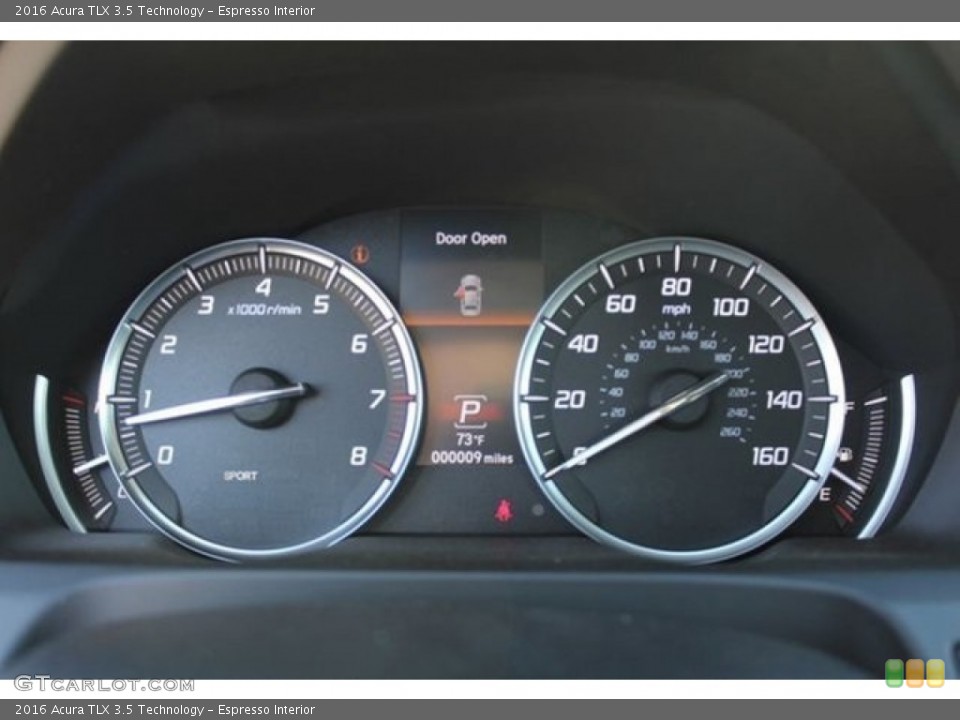 Espresso Interior Gauges for the 2016 Acura TLX 3.5 Technology #108348663
