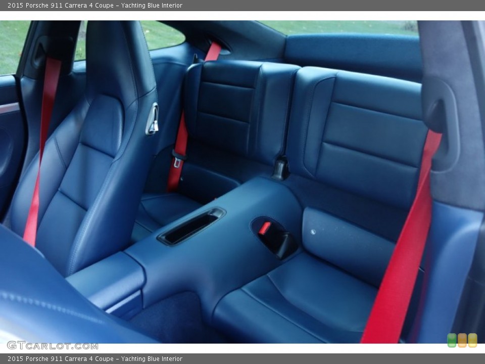 Yachting Blue Interior Rear Seat for the 2015 Porsche 911 Carrera 4 Coupe #108348774
