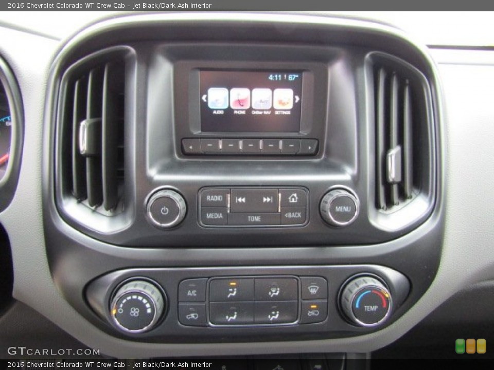 Jet Black/Dark Ash Interior Controls for the 2016 Chevrolet Colorado WT Crew Cab #108348999