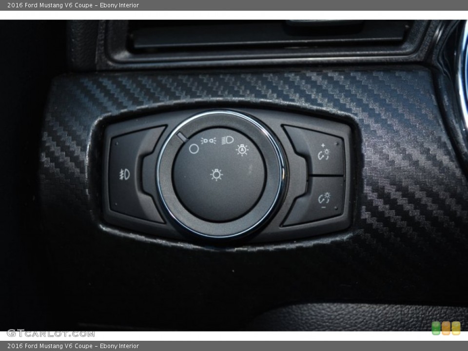 Ebony Interior Controls for the 2016 Ford Mustang V6 Coupe #108351147