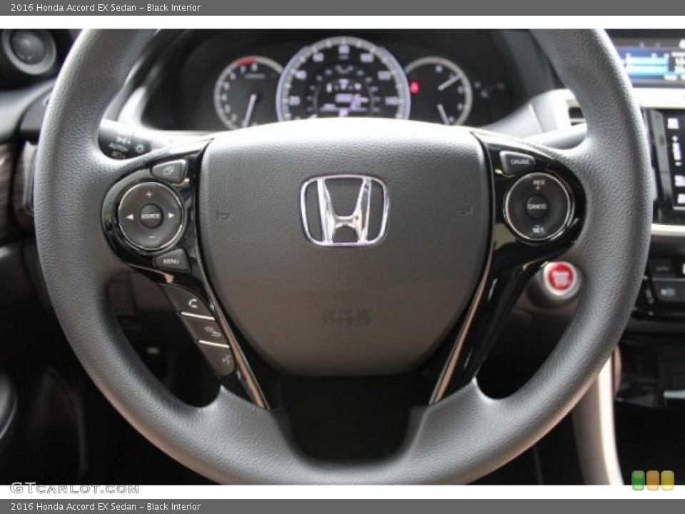 Black Interior Steering Wheel for the 2016 Honda Accord EX Sedan #108351795