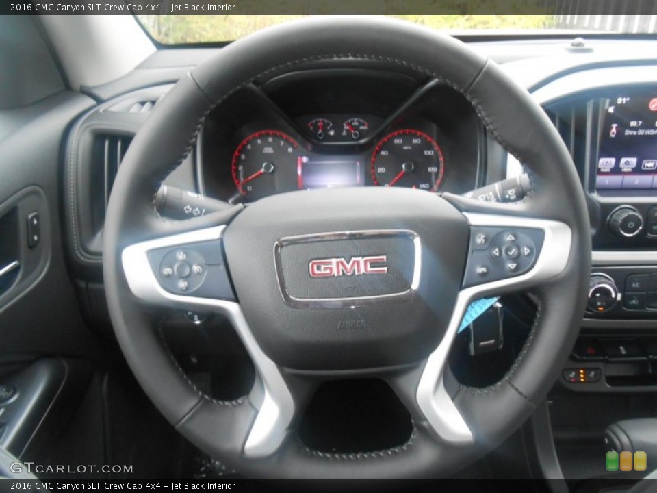 Jet Black Interior Steering Wheel for the 2016 GMC Canyon SLT Crew Cab 4x4 #108355038