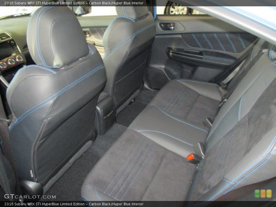 Carbon Black/Hyper Blue Interior Rear Seat for the 2016 Subaru WRX STI HyperBlue Limited Edition #108357555