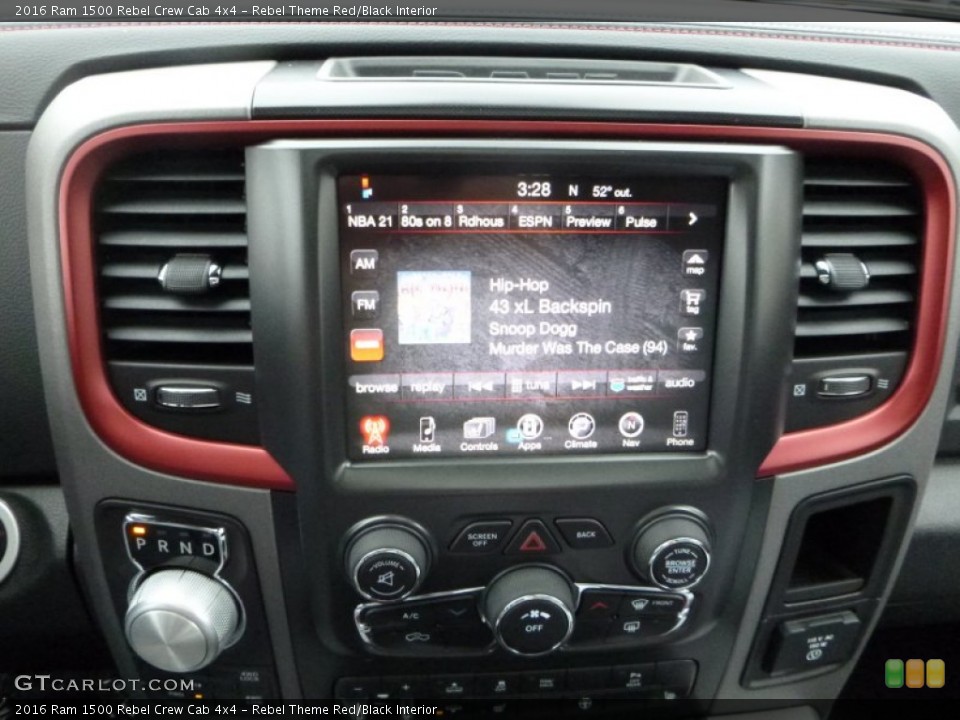 Rebel Theme Red/Black Interior Controls for the 2016 Ram 1500 Rebel Crew Cab 4x4 #108362121