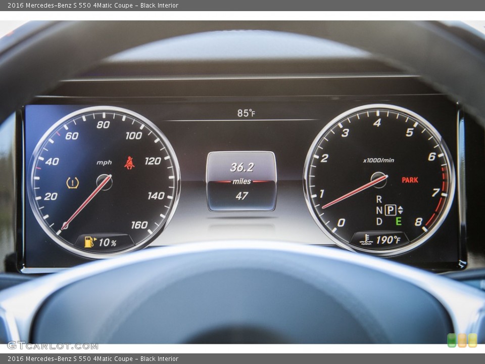 Black Interior Gauges for the 2016 Mercedes-Benz S 550 4Matic Coupe #108366666