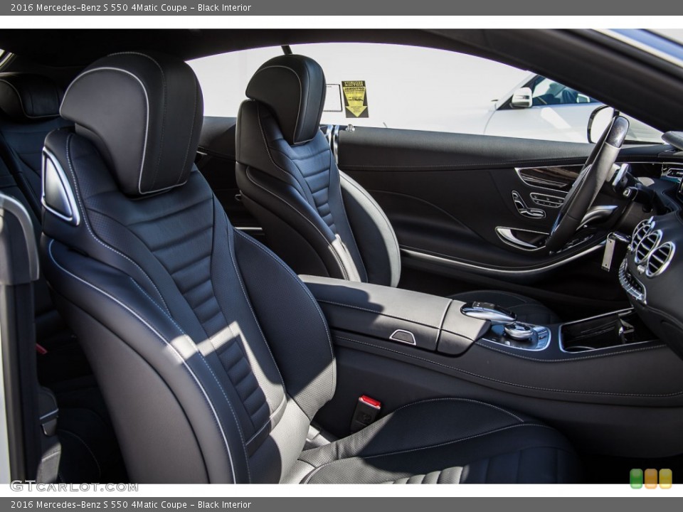 Black Interior Front Seat for the 2016 Mercedes-Benz S 550 4Matic Coupe #108366702