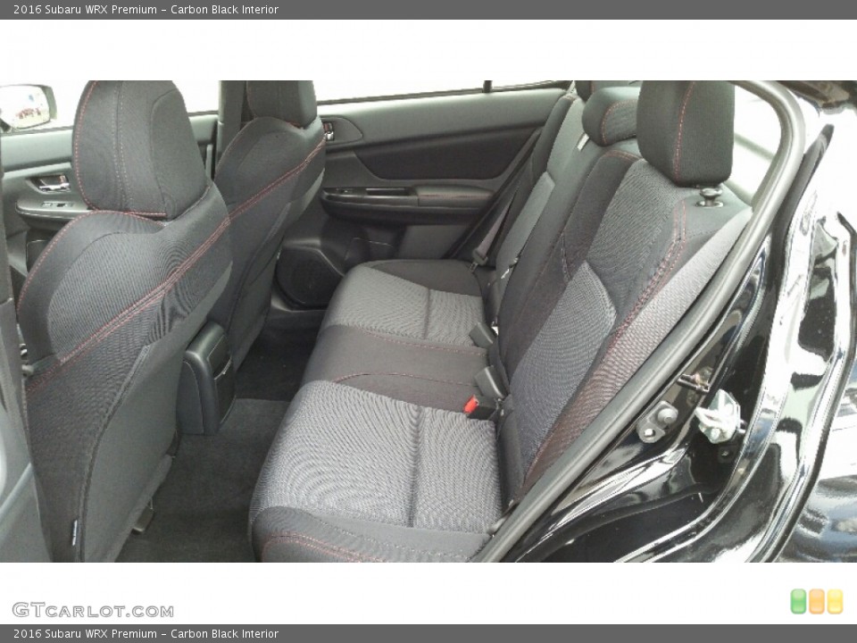 Carbon Black Interior Rear Seat for the 2016 Subaru WRX Premium #108395799