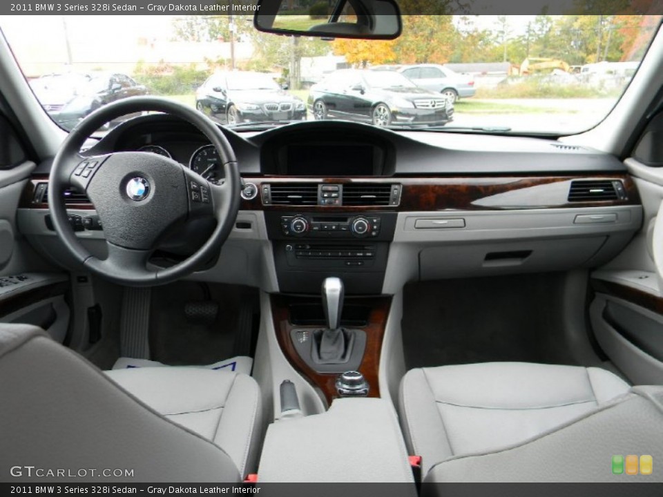 Gray Dakota Leather Interior Dashboard for the 2011 BMW 3 Series 328i Sedan #108402132