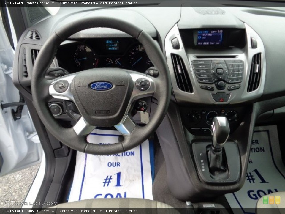 Medium Stone Interior Dashboard for the 2016 Ford Transit Connect XLT Cargo Van Extended #108412749