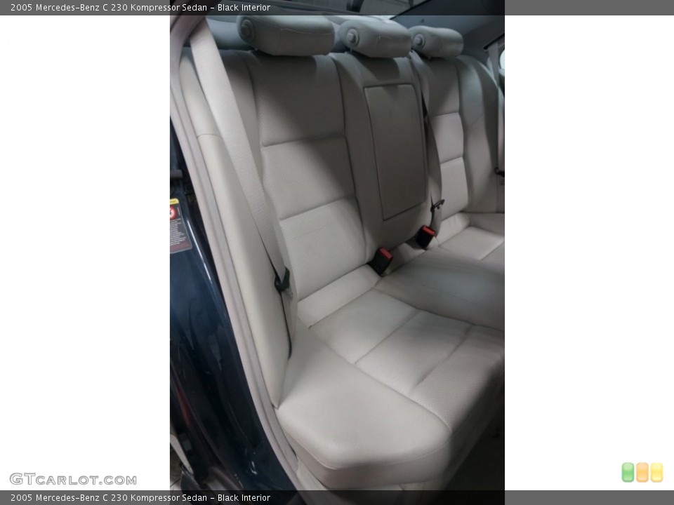 Black Interior Rear Seat for the 2005 Mercedes-Benz C 230 Kompressor Sedan #108414186