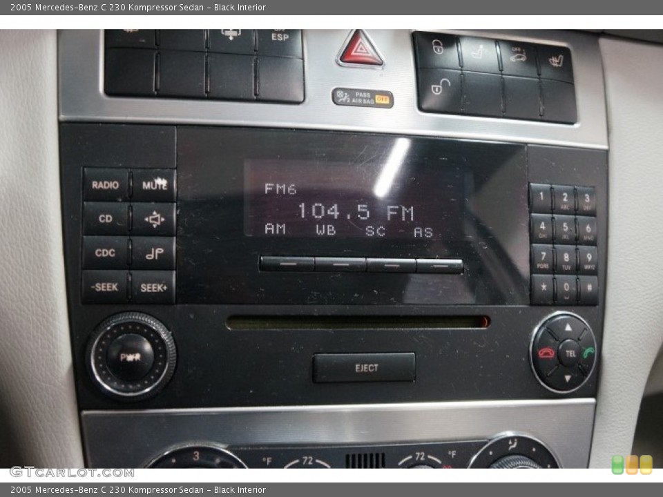 Black Interior Controls for the 2005 Mercedes-Benz C 230 Kompressor Sedan #108414723