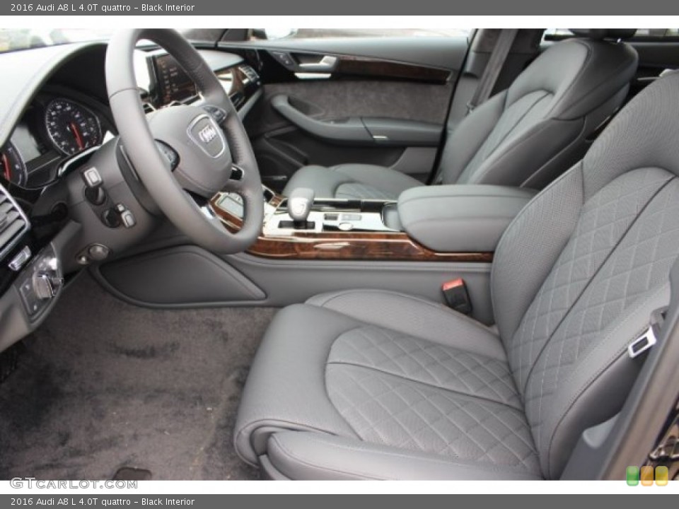 Black Interior Front Seat for the 2016 Audi A8 L 4.0T quattro #108416589