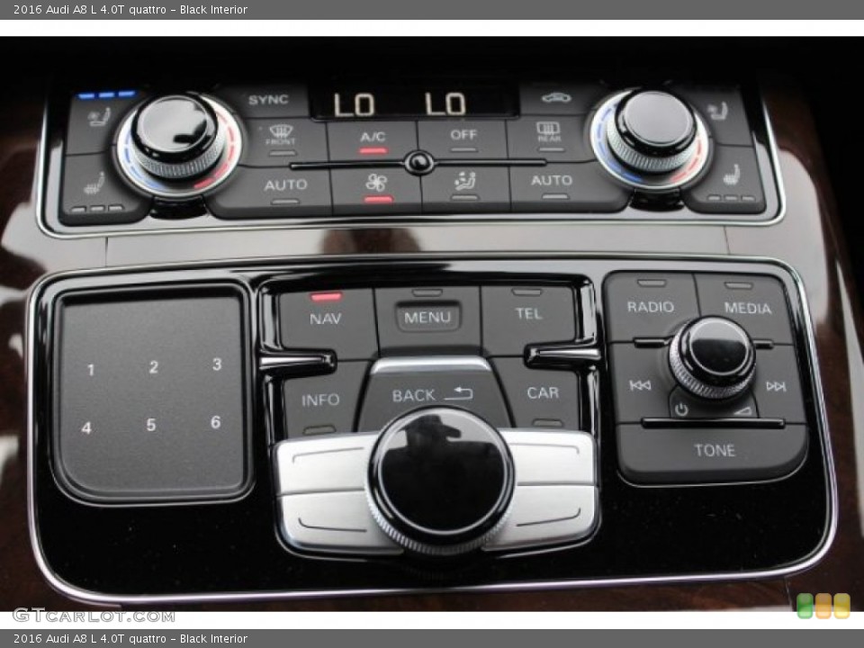 Black Interior Controls for the 2016 Audi A8 L 4.0T quattro #108416668