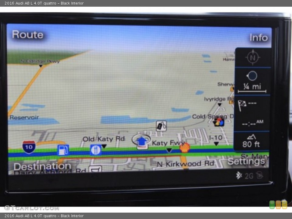 Black Interior Navigation for the 2016 Audi A8 L 4.0T quattro #108416715
