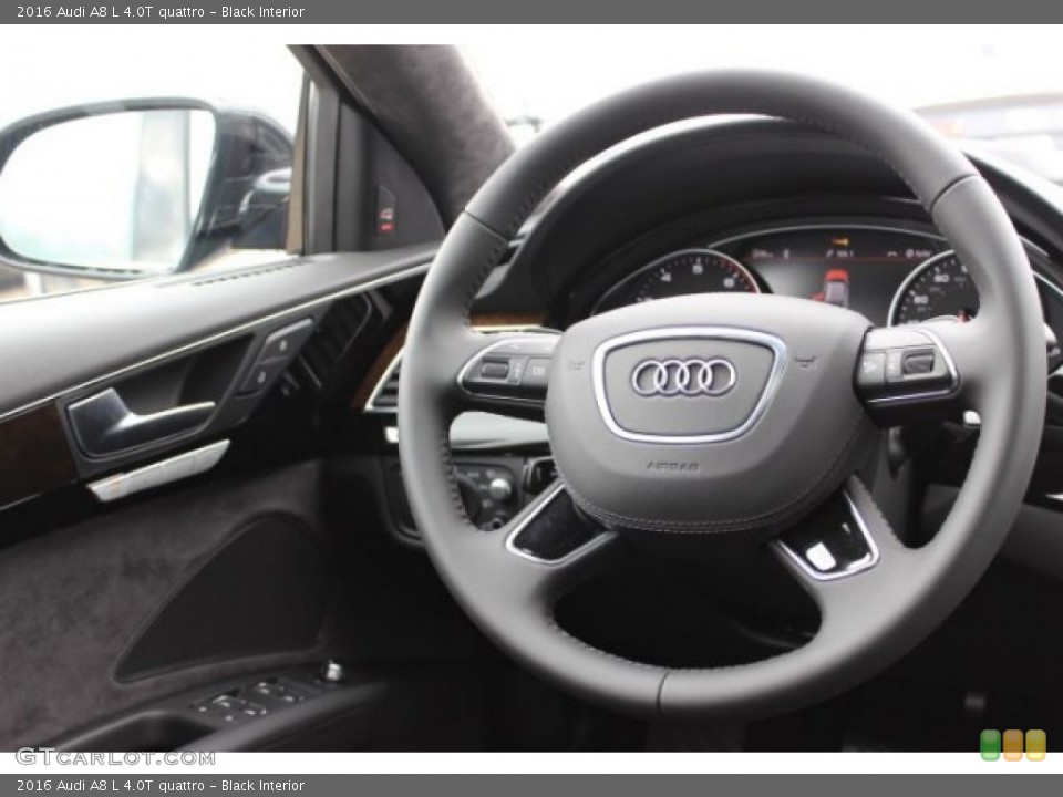 Black Interior Steering Wheel for the 2016 Audi A8 L 4.0T quattro #108417213
