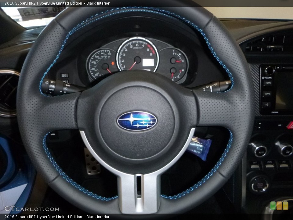 Black Interior Steering Wheel for the 2016 Subaru BRZ HyperBlue Limited Edition #108423735